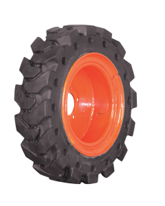 15-19.5 Sentry Tire Dureaco V2D Tread Skidsteer Solid Pneumatic Tire and Wheel (38.5x14-20)